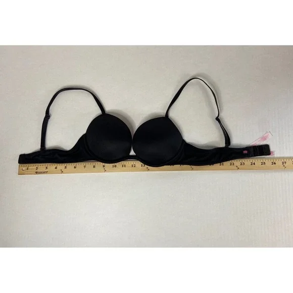 Victoria's Secret PINK Wear Everywhere Super Push Up Bra Black 34A Underwire - Picture 7 of 16